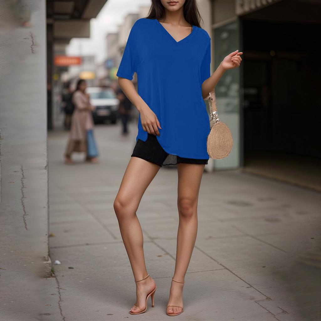 Large Oversized Women's Gym T Shirts Plus Size Tops V Neck Short Sleeve Workout Shirts Casual Loose Fit T Shirts