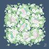 Asakura Senpu Ultra Plain Rabbit and Clover Water-Repellent Furoshiki, Nagare, Weave,
