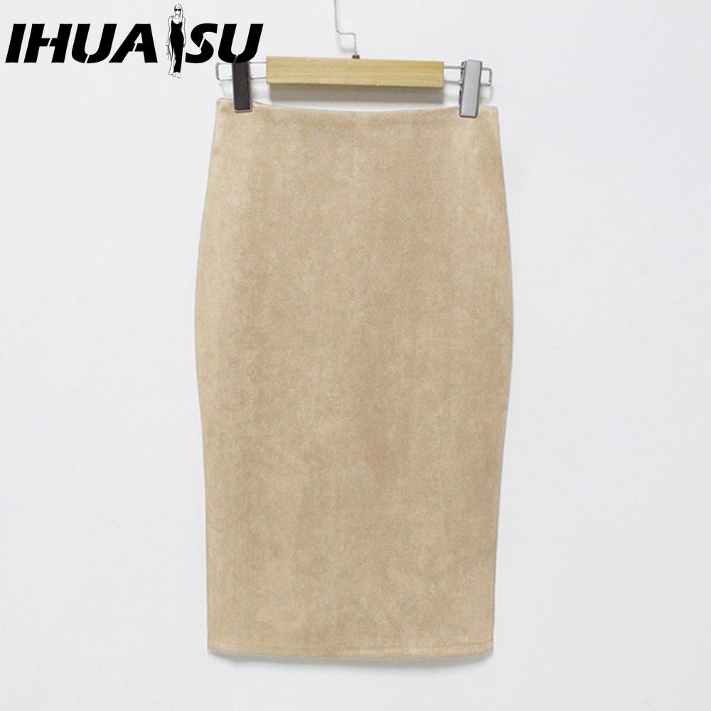 IHUASU Women's Fashion Casual Solid Color Print Summer Spring Skirt