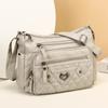 Women's Crossbody Bag Soft Leather Shoulder Bag Middle-Aged Mother Bag