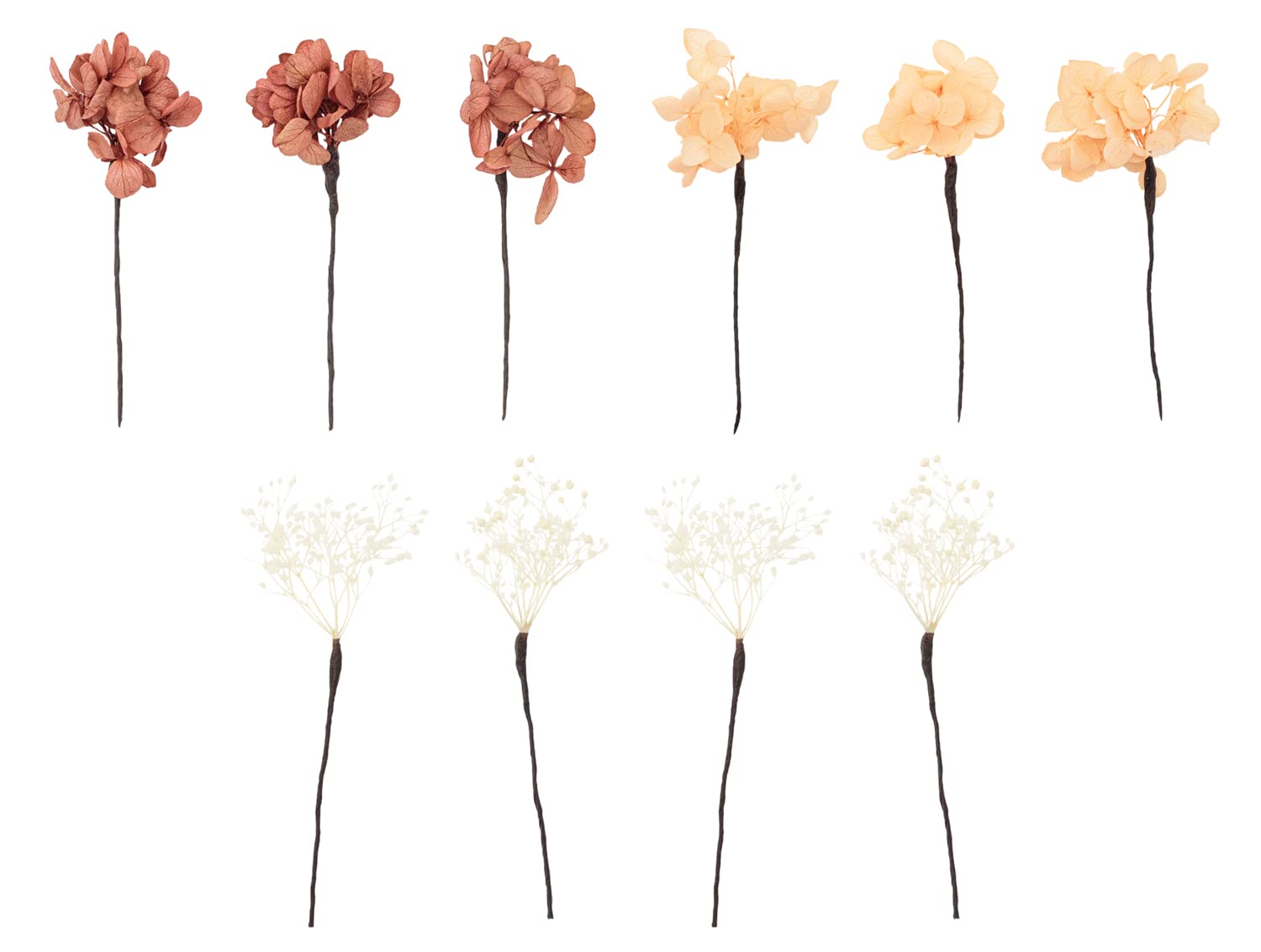 

[SOUBIEN] Soubien Coming-of-Age Ceremony Hair Ornament 10-Piece Set for Furisode, Graduation Ceremony, and Hakama - Dried Flowers, Baby s Breath,
