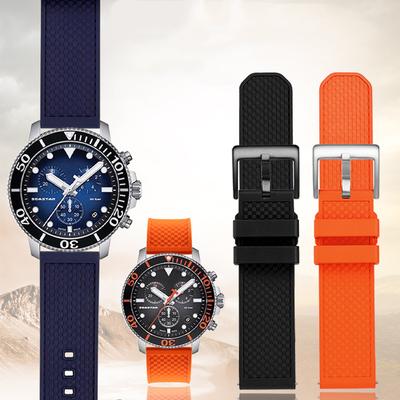 ONE Rychloupínací řemínek na hodinky z fluorového kaučuku Pánský pro Tissot Starfish T120.417 Sagitar T125 Black Samurai Řemínek Armani Řemínek 20mm 22mmMN