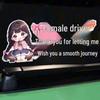 "Thank You Female Driver" Rear Windshield Sticker - Safe Journey Wishes