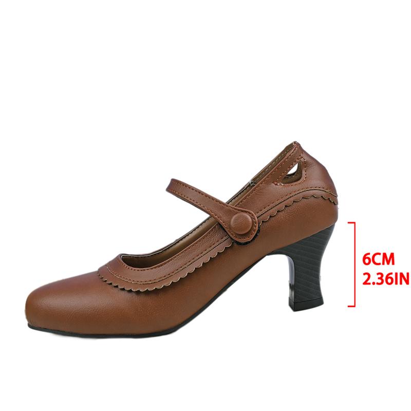 Módní Retro Zelené Kožené Mary Jane Lodičky Žena Vintage Volánkový Design Vykrojené Šaty Zapatos Dámský Značkový Design Derby Boty Plus Size