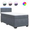 VidaXL Sommier à lattes de lit avec matelas Gris foncé 100x200 cm 3288529