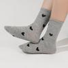 Women's  Autumn and Winter Socks Mid-tube Versatile Gray Women's Cute Solid Color Socks