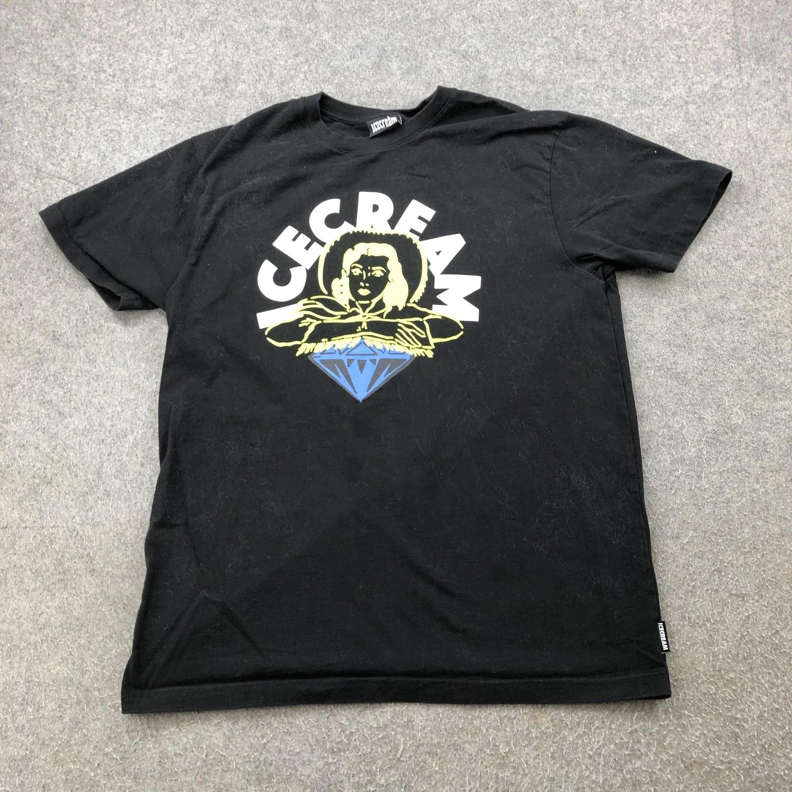 

Icecream Shirt Mens XL Black Graphic Tee Diamond Logo Streetwear Short Sleeve 2XL
