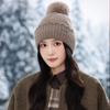 Neuer Herbst- und Winter Pailletten Spitzen Kaninchenhaar Warme Mütze Koreanische Version Vielseitige Outdoor Kältemütze Plus Wollmütze für Damen