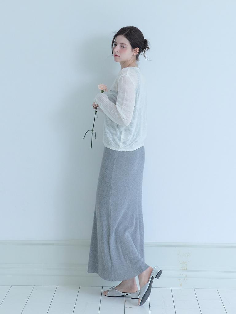 Mejongleuhaleu Step Sleeveless Knit Long Dress 3 Colors
