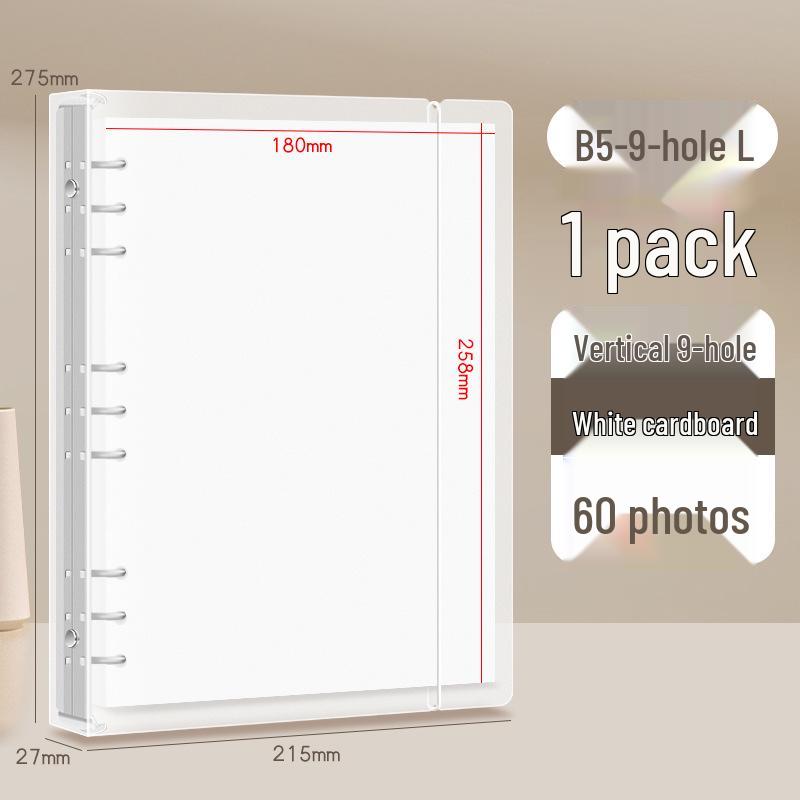 Multi-Size DIY Photo Album Binder with Black Card Pages