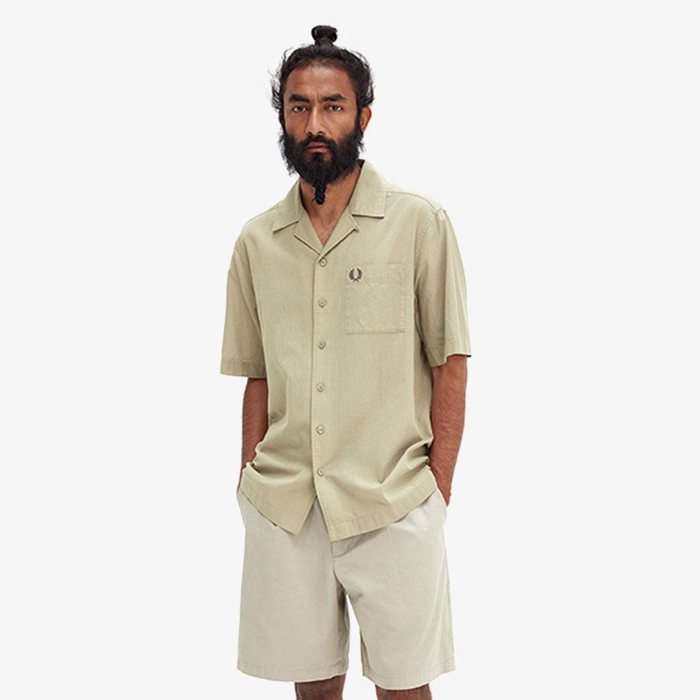 Fred Perry [Sharp] Lightweight Textured Revere Collar Shirt (U54) Afpm2417762-U54