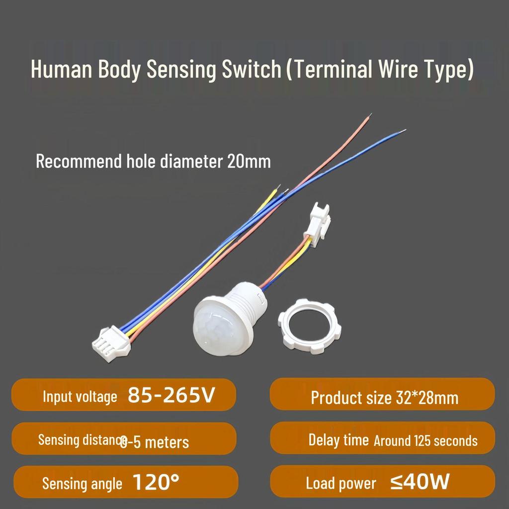 Infrared LED Downlight with Ultra-Small PIR Human Body Sensor Switch