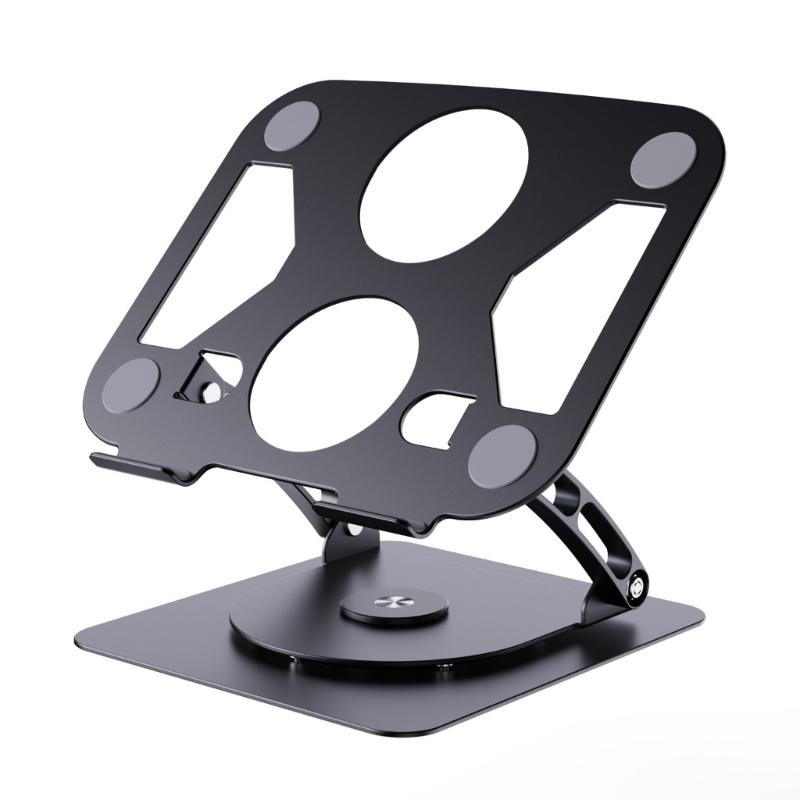 Carbon Steel Laptop Holder 360°Rotation Ventilated Design For Enhances Cooling Adjustable Height From 50mm To 290mm
