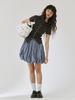 Peullijeupeulojegteu Balloon Skirt, Blue Check