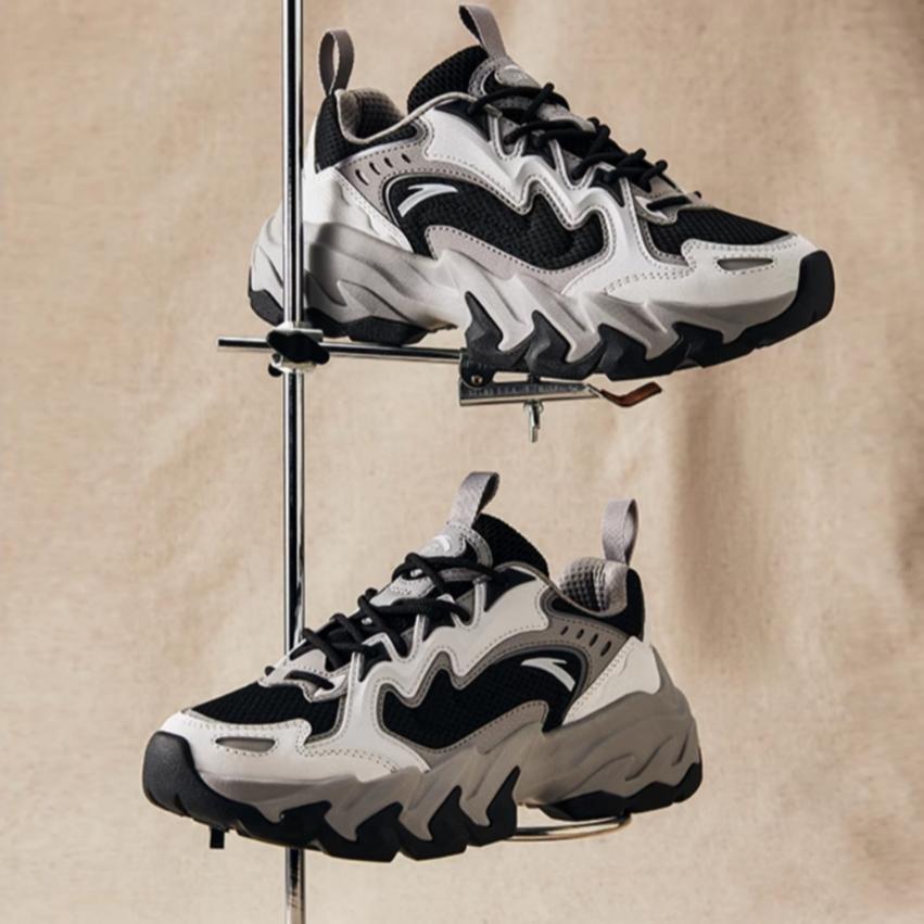 Anta Panshi Módní Pohodlné Protiskluzové Odolné proti Opotřebení Nízké Neformální Boty Dámské tenisky Bílá Šedá Černá 122448865-3