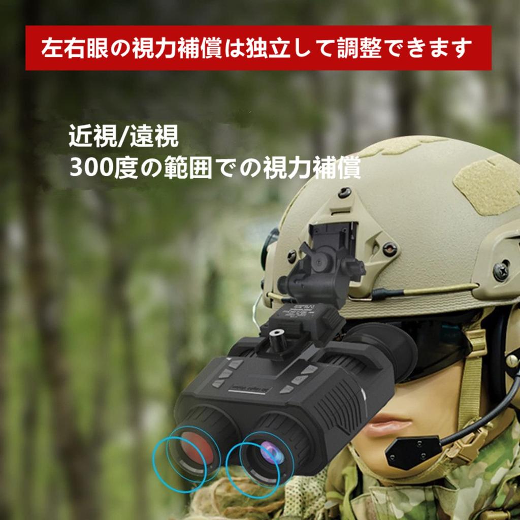 HPYWTJY Rechargeable Night Vision Binoculars, 7-Gear Digital Night Vision Goggles with 850nm and 1.4-inch Dual Inner Screen for Wildlife Observation