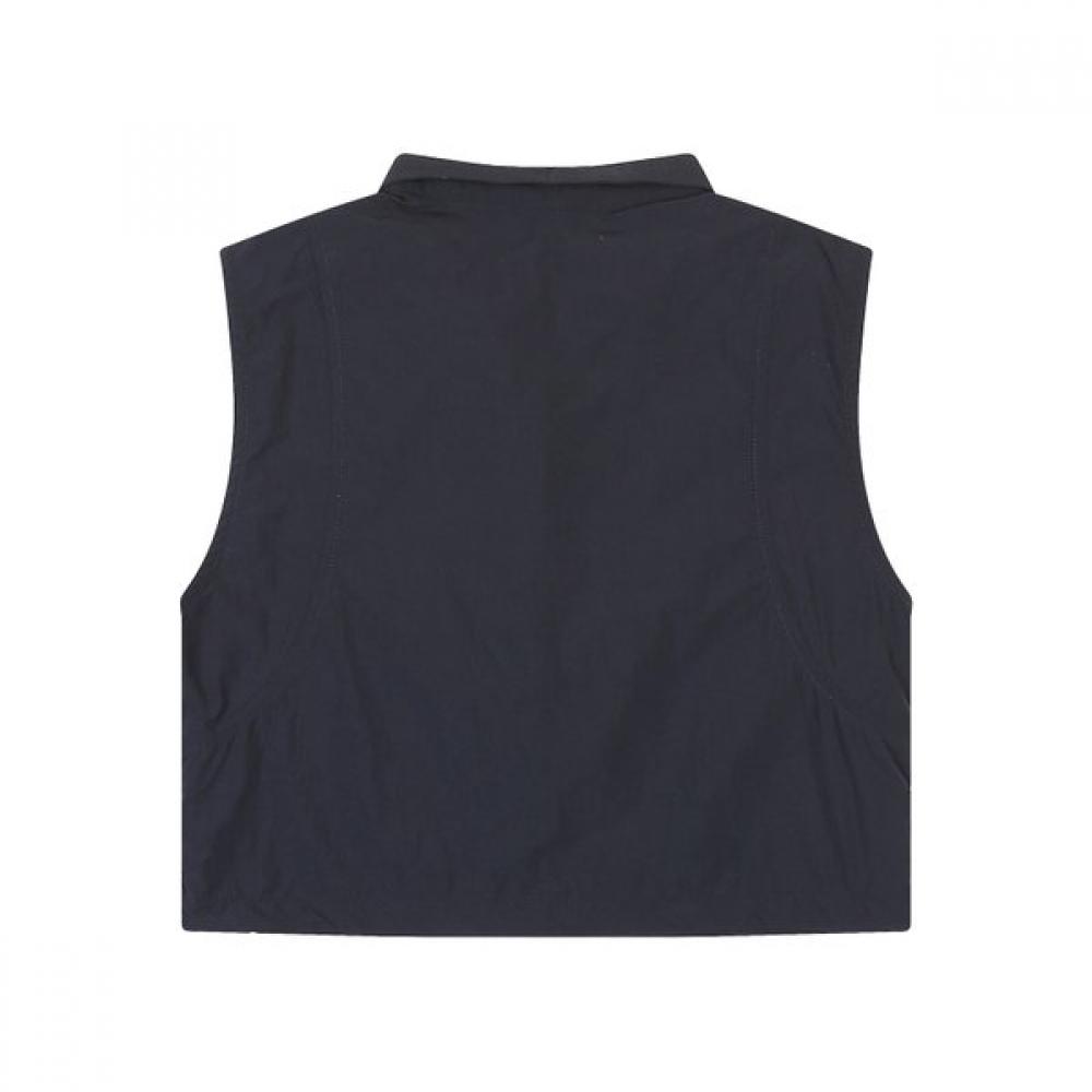 Kangol Kids Nylon Crop Zip Sleeveless Jumper Qb 0009 Dark Navy