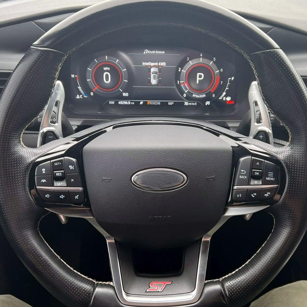Car Steering Wheel Shifter Extension Paddle for Ford Explorer 2020 2025 Base XLT Limited Platinum Aluminum Interior Accessories