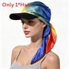 Fashion Print Silk Scarf Headwear With Sun Protection For Outdoor Activities