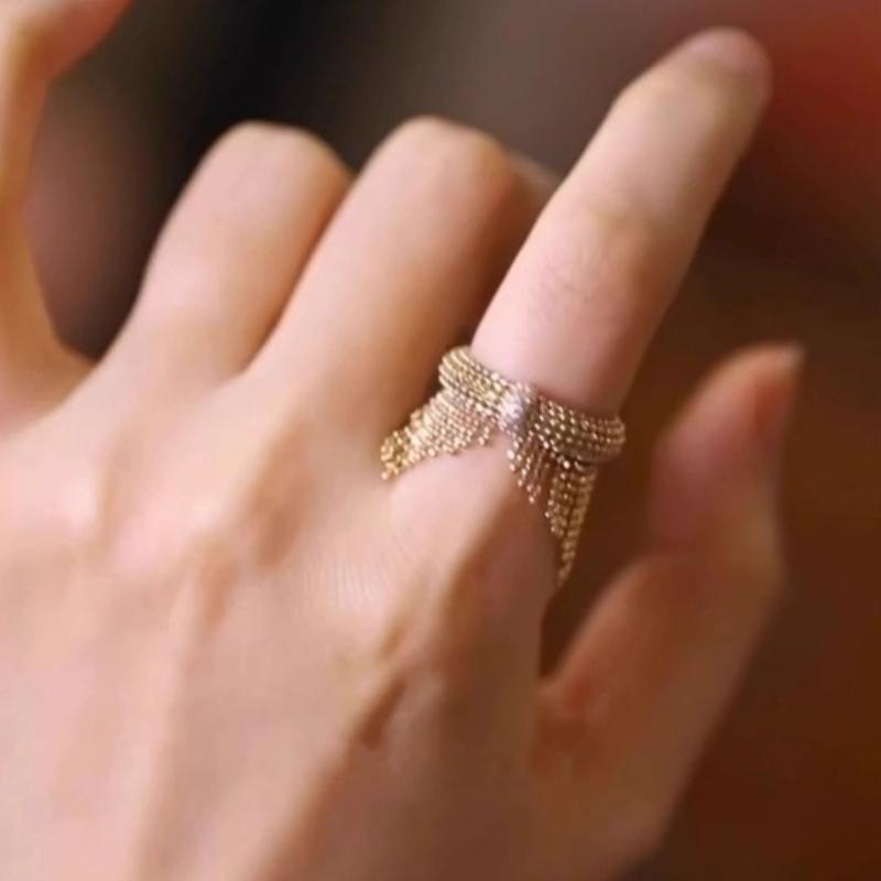 Celebrity Temperament Heavy Industry Imitation Gold Ring Light Luxury High Design Ring