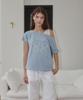 LOSSYROW 88 Lace Off-Shoulder Tee Sora