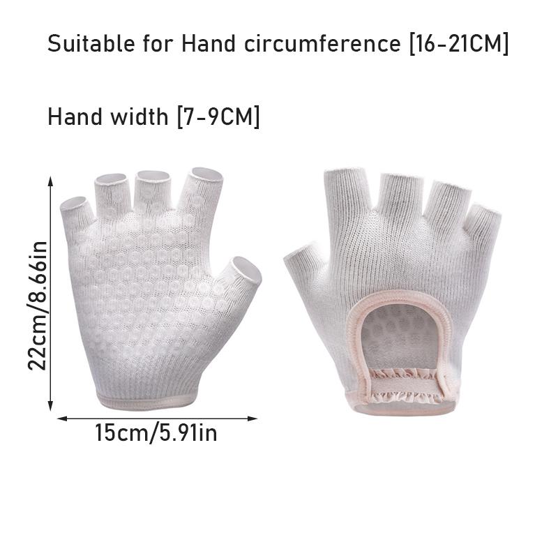 1Pair Half Finger Yoga Antislip Gloves Women'S Anti-Slip Exercise Half Finger Gloves Fitness Aerial Bike Sports Training Gloves