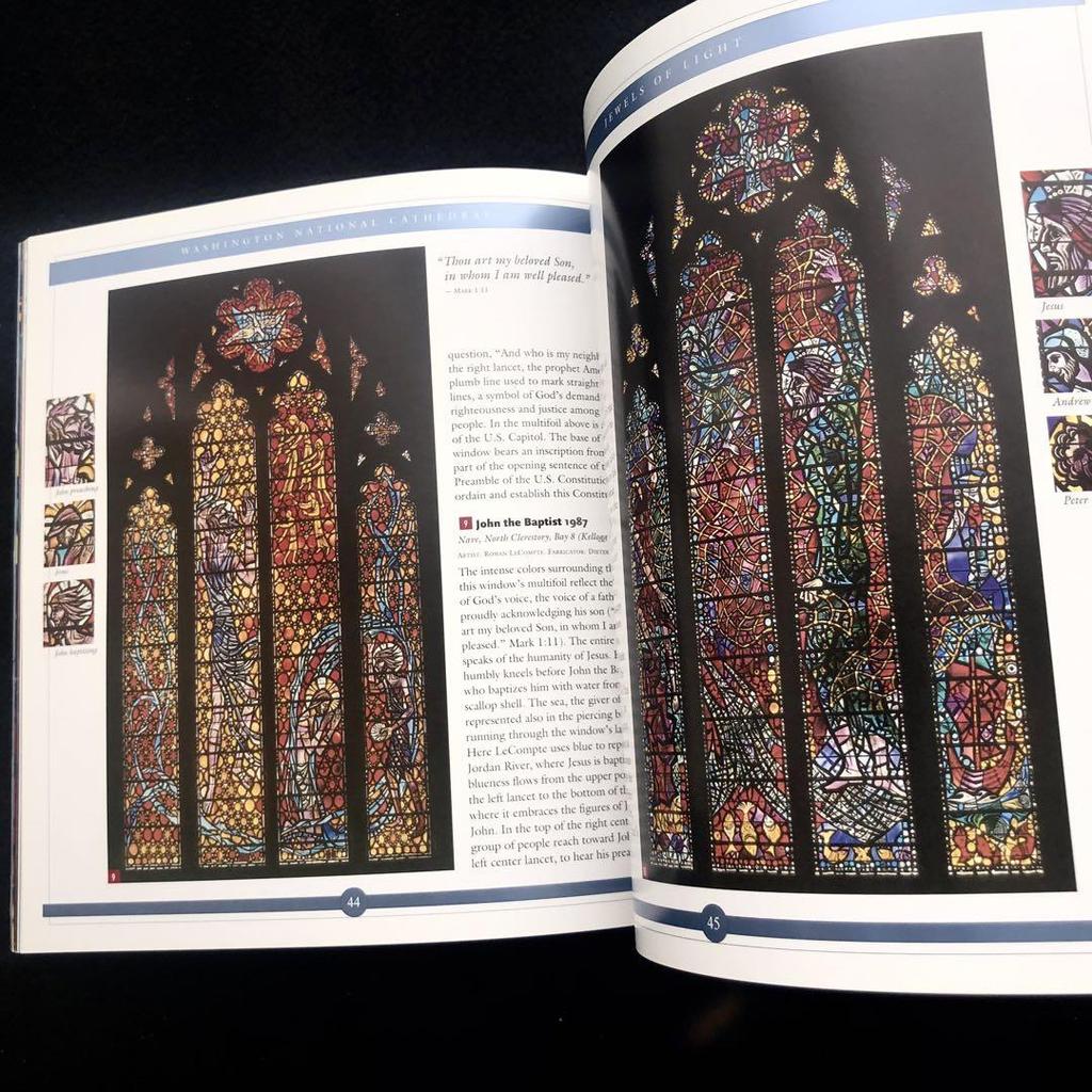 [USED] Washington National Cathedral stained glass photo book "JEWELS OF LIGHT