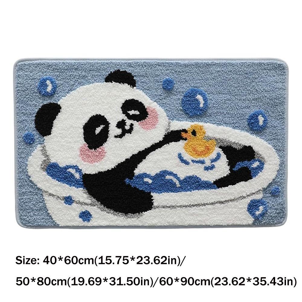 Cute Animal Plush Rug Panda Cat Peacock Machine Washable Bath Rug New Bathroom Rug Bathroom