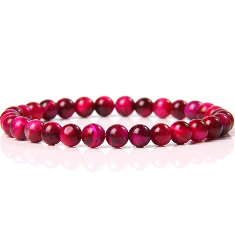 6mm Chakra Beads Energy Bracelet Natural Round Agates Onyx Stone Stretch Bracelet Bangles for Women Men Handmade Yoga