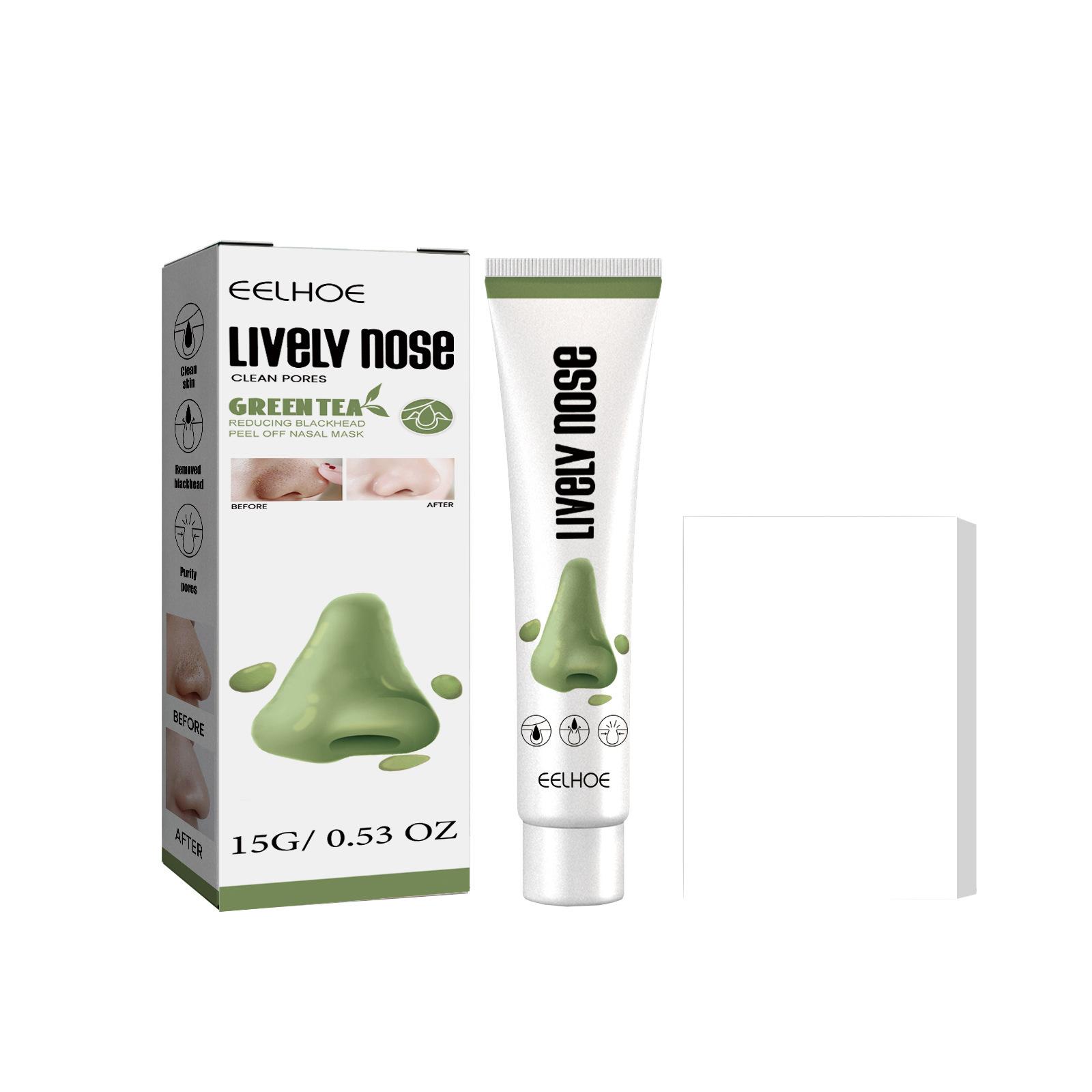 

EELHOE Blackhead Removal Rip-Off Nasal Mask Избавьтесь от черных точек, закрытых прыщей, теплое очищение, очищает поры 15g