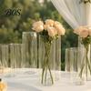 Fashionable Simple Vase Plastic Clear Cylinder Vase, Modern Flower Arrangement Transparent Unbreakable Lightweight Table Centerpiece for Home
