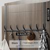 1pc Over The Door Hooks (6-Hook) - Wall Mounted Coat Rack for Clothes, Hat & Towel