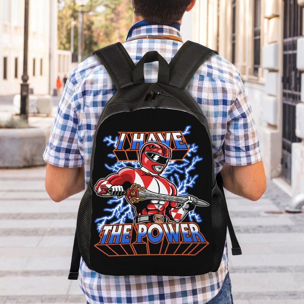 Poweres Anime Rangerses Backpack for Women Men Waterproof School College Superhero Bag Printing Bookbags