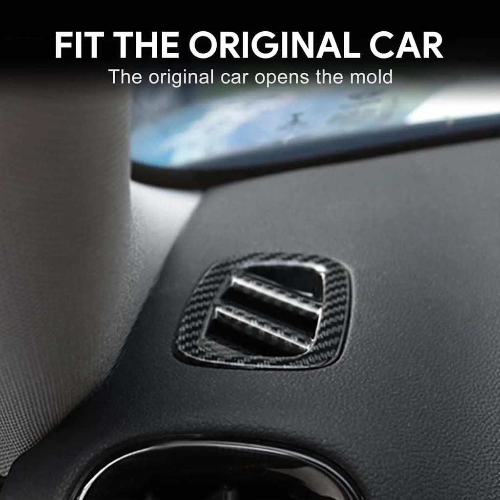 Carbon Fiber Texture A Pillar Air Vent Trim for Mini F60 Interior Panel 2pcs