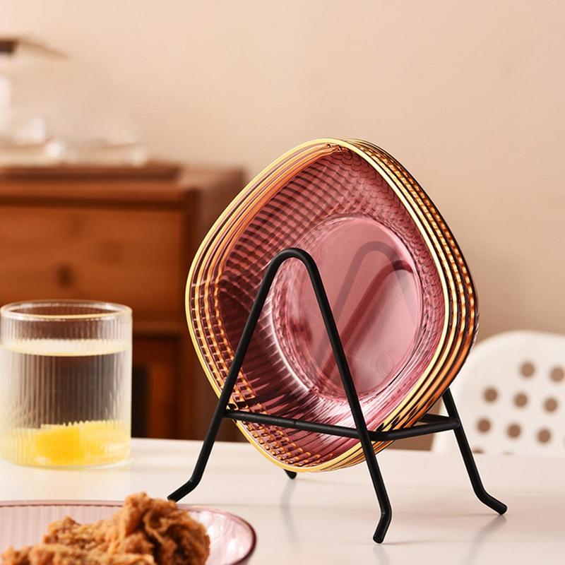 Snackteller Transparenter Home-Multifunktions-Kleinteller für Kuchen Wiederverwendbarer glatter Snackteller für Salate Obstchips Snacks Sushi
