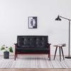 Vidaxl 2-Seater Sofa, Black, Faux Leather