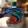 Láhev na whisky s orlí hlavou Unikátní skleněná karafa 3D Nádoba na likér pro whisky Víno Koktejly Kávu