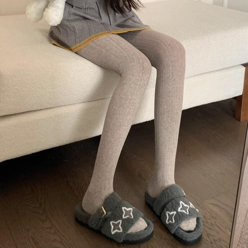 Evel Fall Winter Thick Knit Striped Pantyhose