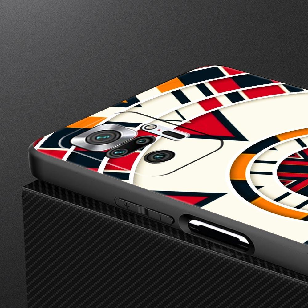 Retro Circular Totem Design Phone Case Cover for Redmi 14C 10C Note 15 14 13 12 10 11 K40 Pro Plus 5G Shockproof Soft TPU Shell