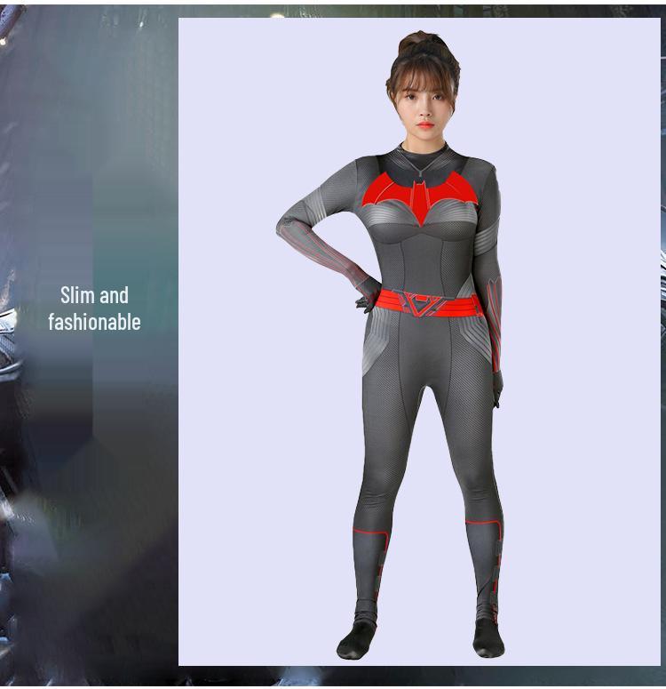 Kids' Halloween Cosplay Costume: Muscle Batman and Superman Jumpsuit Set