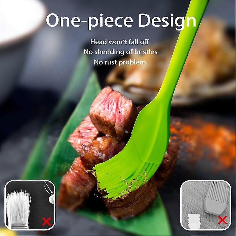 Cleaning Brush Silicone Basting Brush Set of 5 Pastry Brushes, Oil Spread, Butter Sauce, Marinades for BBQ, Baking, Cooking, Pastries, Cakes, Meat, Sa