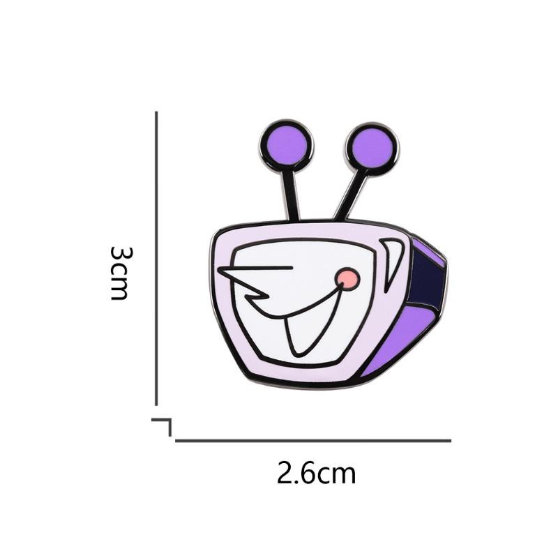 Cute Pixel Game Deltarune Series Brooch Creativity Cartoon Character Tenna Exquisite Clothing Backpack Brooch Merchandise