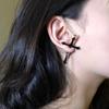 Vintage Dark Gothic Kinitial Sword Earrings For Women Men Blade Piercing Earring Ear Jacket Punk Goth Halloween Jewelry Gift