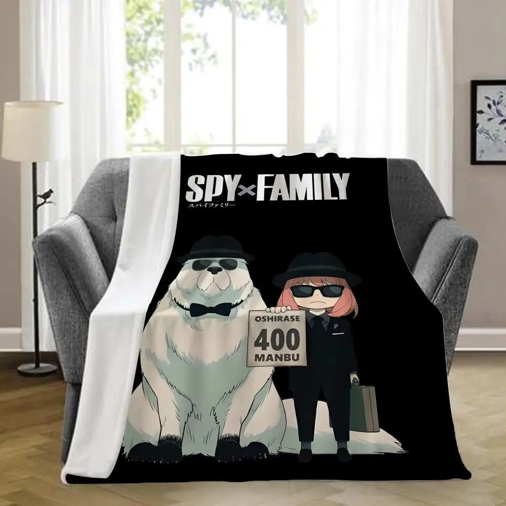 Spy X Family Summer King Size Microfiber Throw Blanket Plaid Knitted Bedding for Home Interior Beach Towel