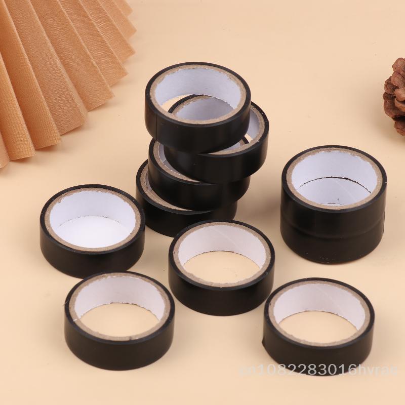  | 10Pcs Black PVC Electrical Tape - 18mm X 5m Black Flame Retardant High Temperature Insulation Tape for Wiring and Repairs