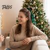 Plaid Ribbon Hair Ties Christmas Bow Ties, Elastic Scrunchies for Women and Festive Decorations Girls, Red or Green Checkered Ponytail Holder Holiday