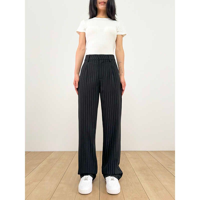 

Swagal Spring Women s Casual High Waist Suit Pants Black XS