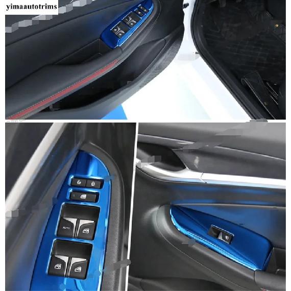 Car Door Window Glass Lift Control Switch Panel Cover Trim Stainless Steel Accessories For Changan Eado Plus