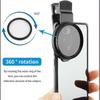 52/67Mm Clip On Phone Cpl Lens Filter Anti Glare Enhanced Color Saturation For Outdoor Landscape Photography Vlog Shooting