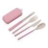 Portable Detachable Knife, Fork, Spoon and Chopsticks Set 4 Pieces Travel Folding Cutlery Picnic Cutlery Set Camping Cutlery Set